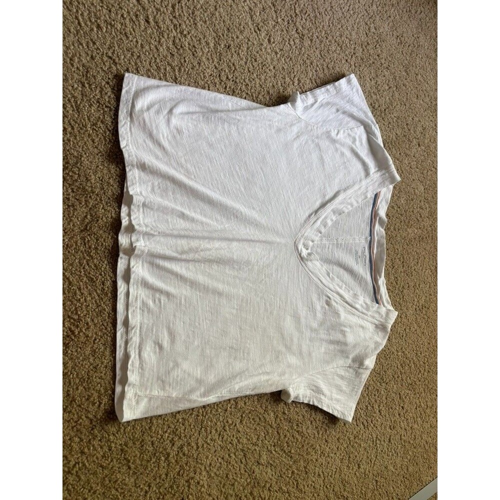 Pilcro x Anthropologie Cotton Slub V-Neck Oversized Crop Tee XS - Picture 5 of 8